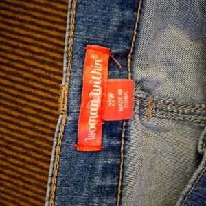 Woman Within Blue Denim Jeans  Worn Twice